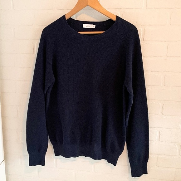 Revolve x Onia Men’s Knit Sweater Cotton/Cashmere blend Elbow patches Blue S - Picture 6 of 15